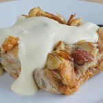 Hrušková žemlovka s vanilkovým přelivem